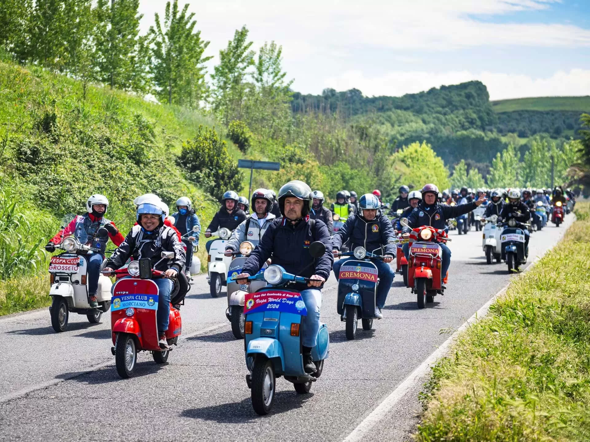 Vespa World Days Parade 2024 Road View